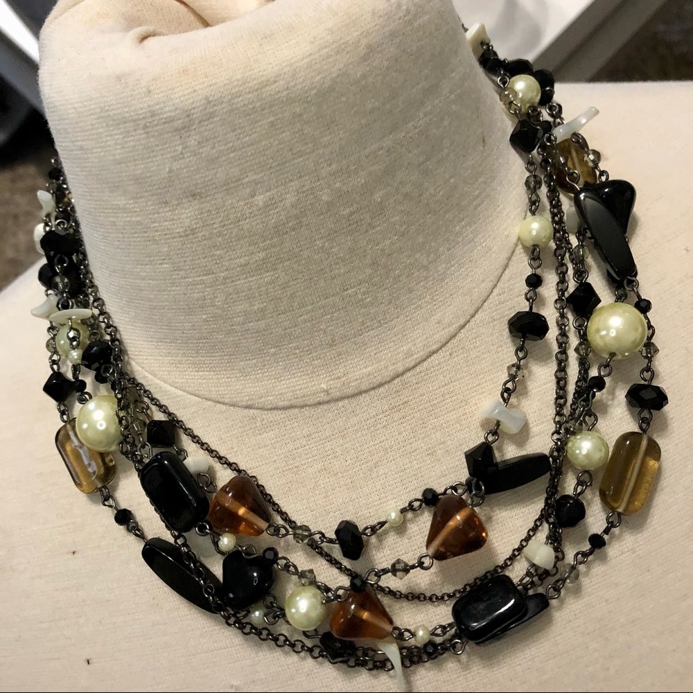 Lia Sophia Chunky Multi Strand Necklace